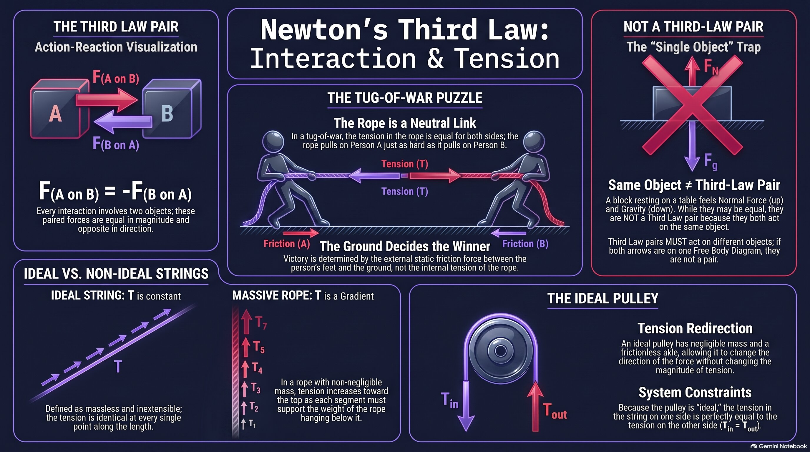 Newton's Third Law infographic