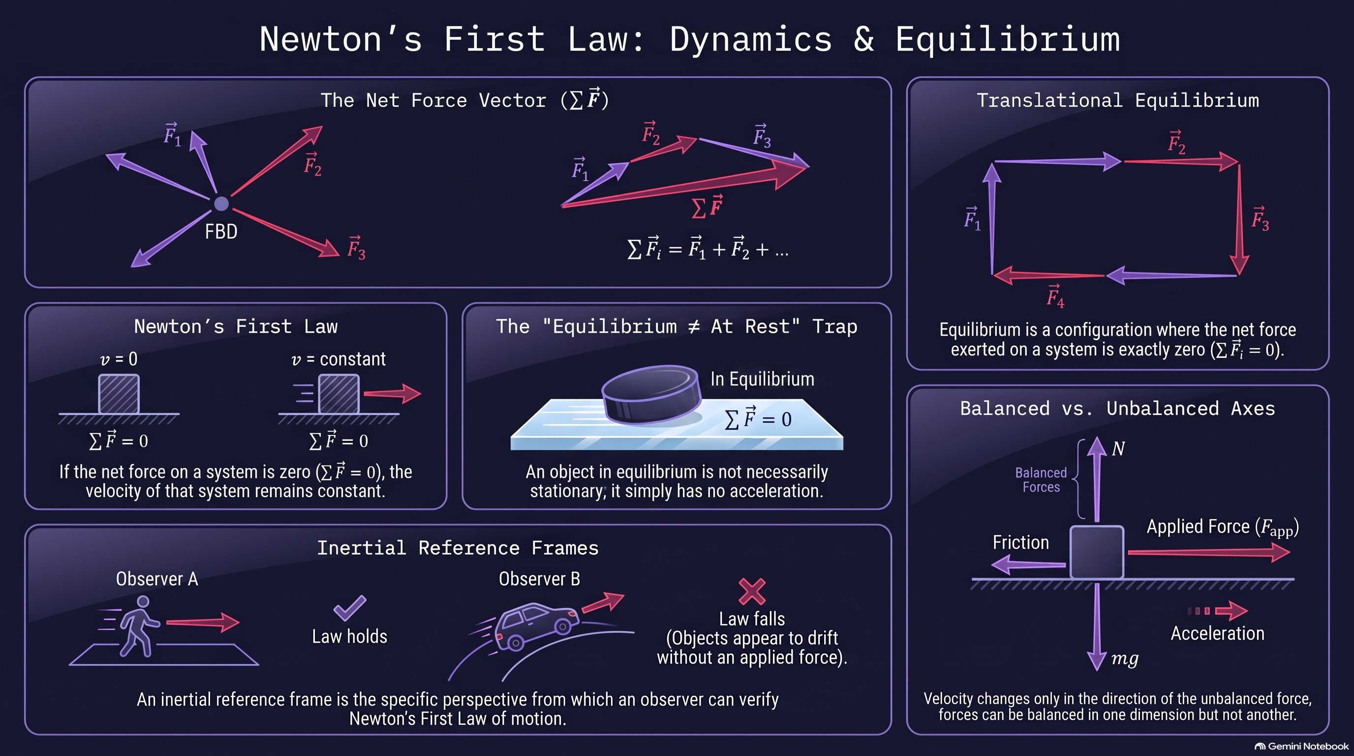Newton's First Law infographic
