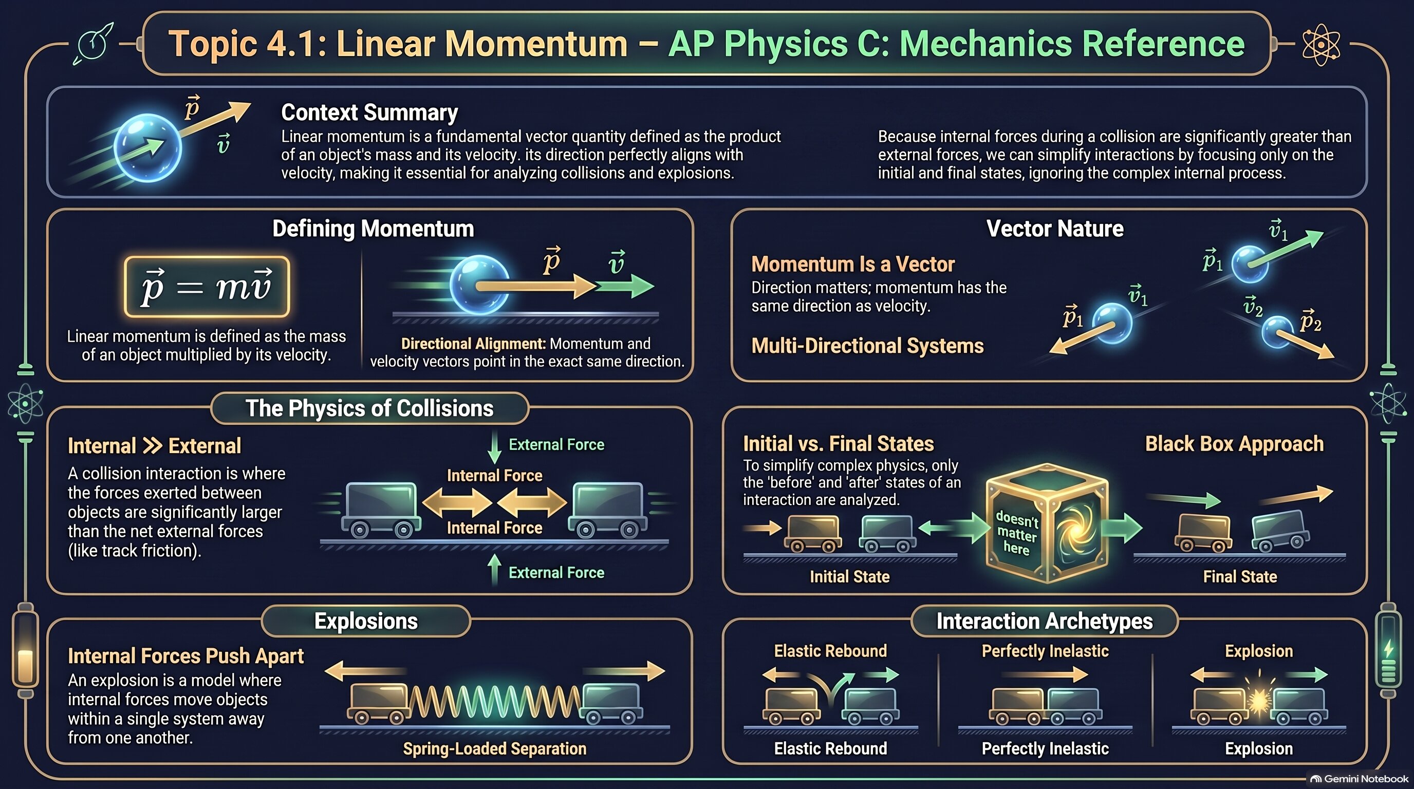 Linear Momentum infographic