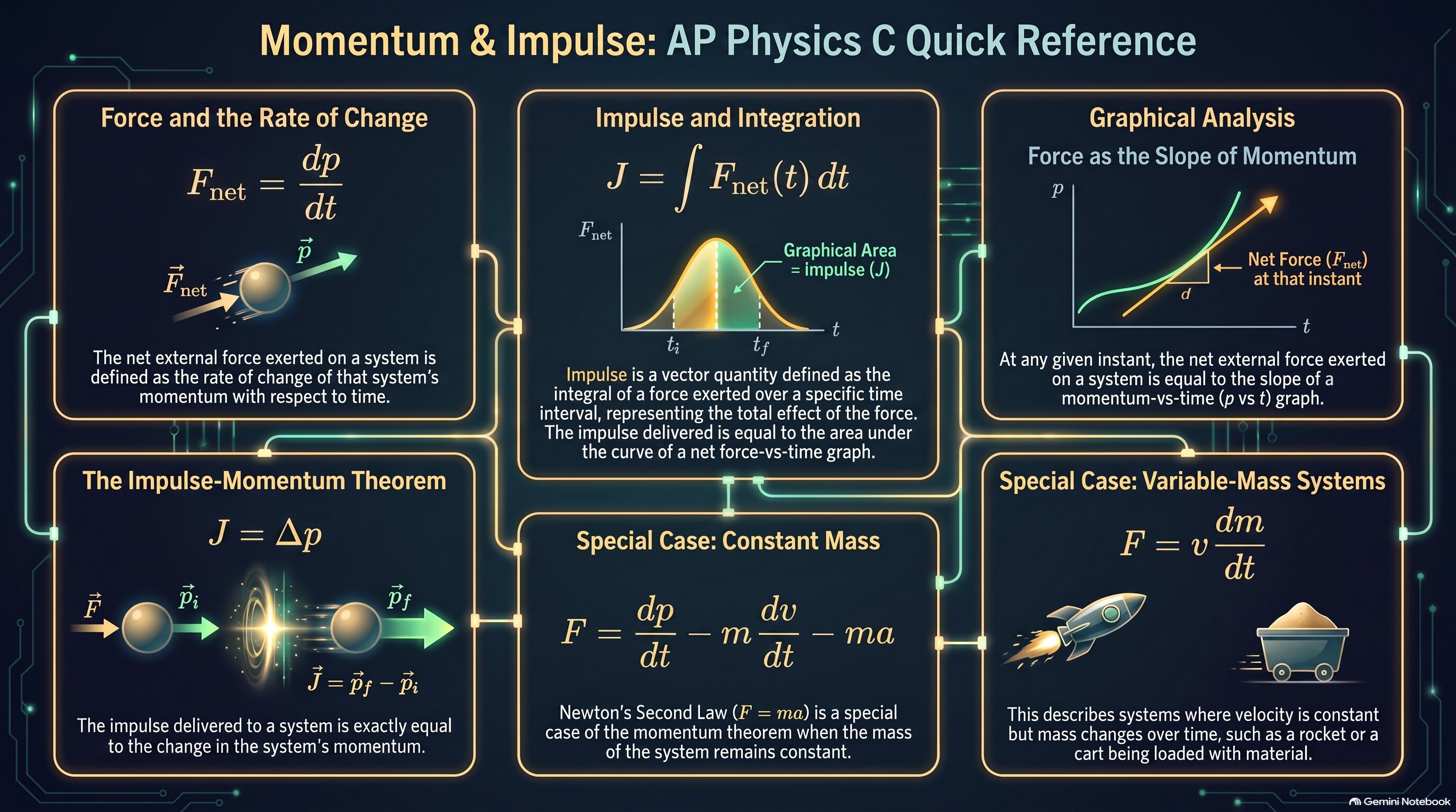 Change in Momentum and Impulse infographic