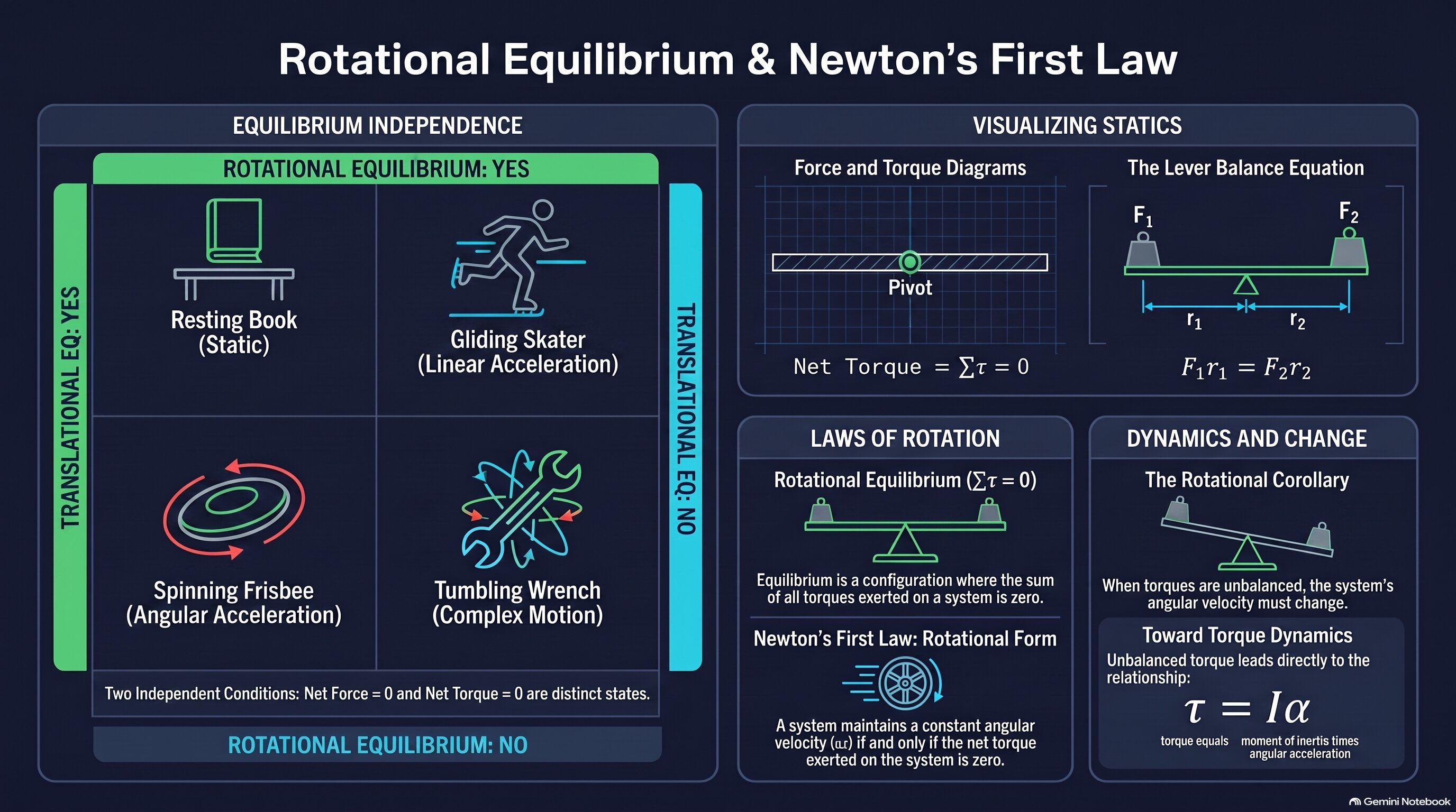 Rotational Equilibrium infographic
