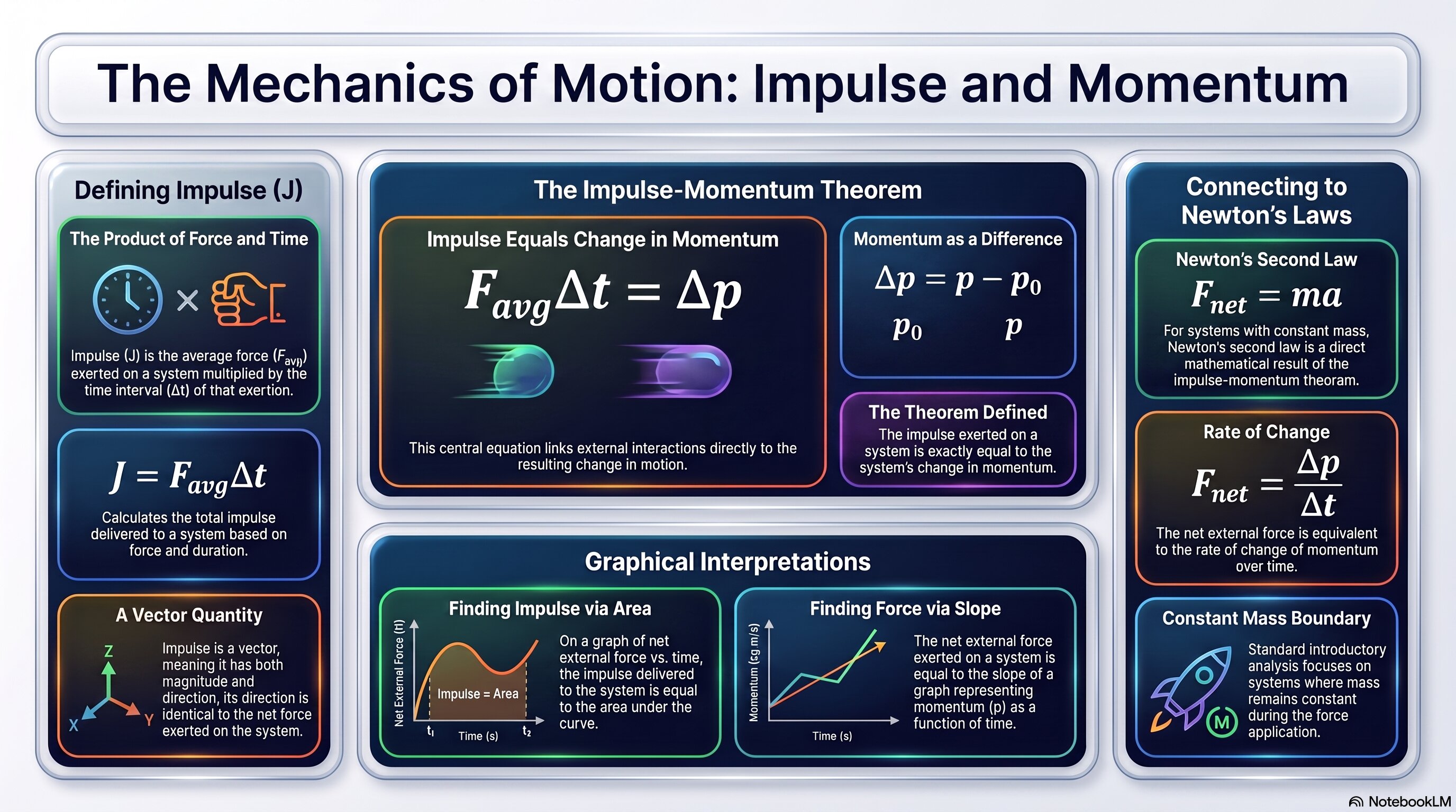 The Mechanics of Motion: Impulse and Momentum infographic