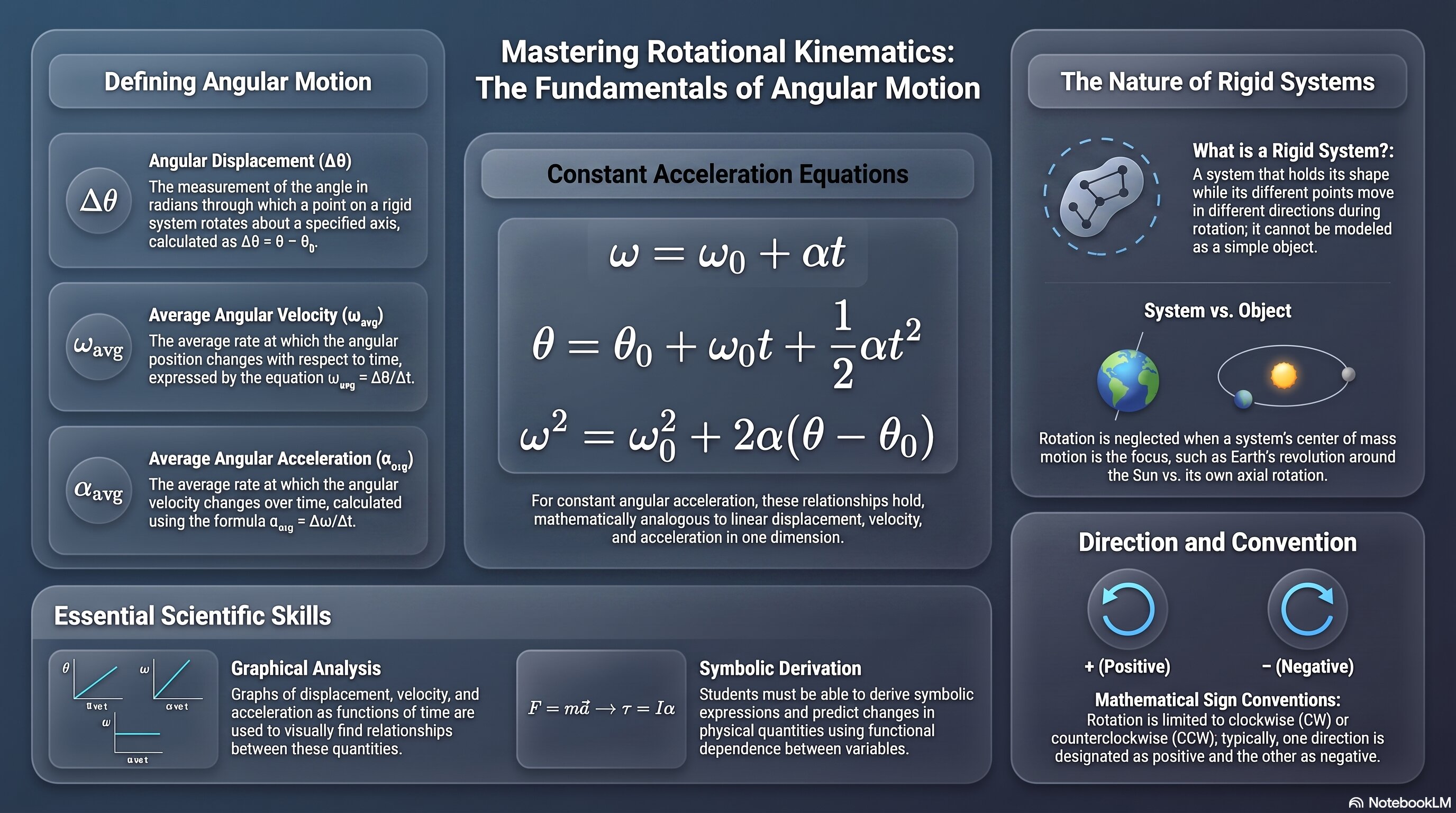 Mastering Rotational Kinematics infographic