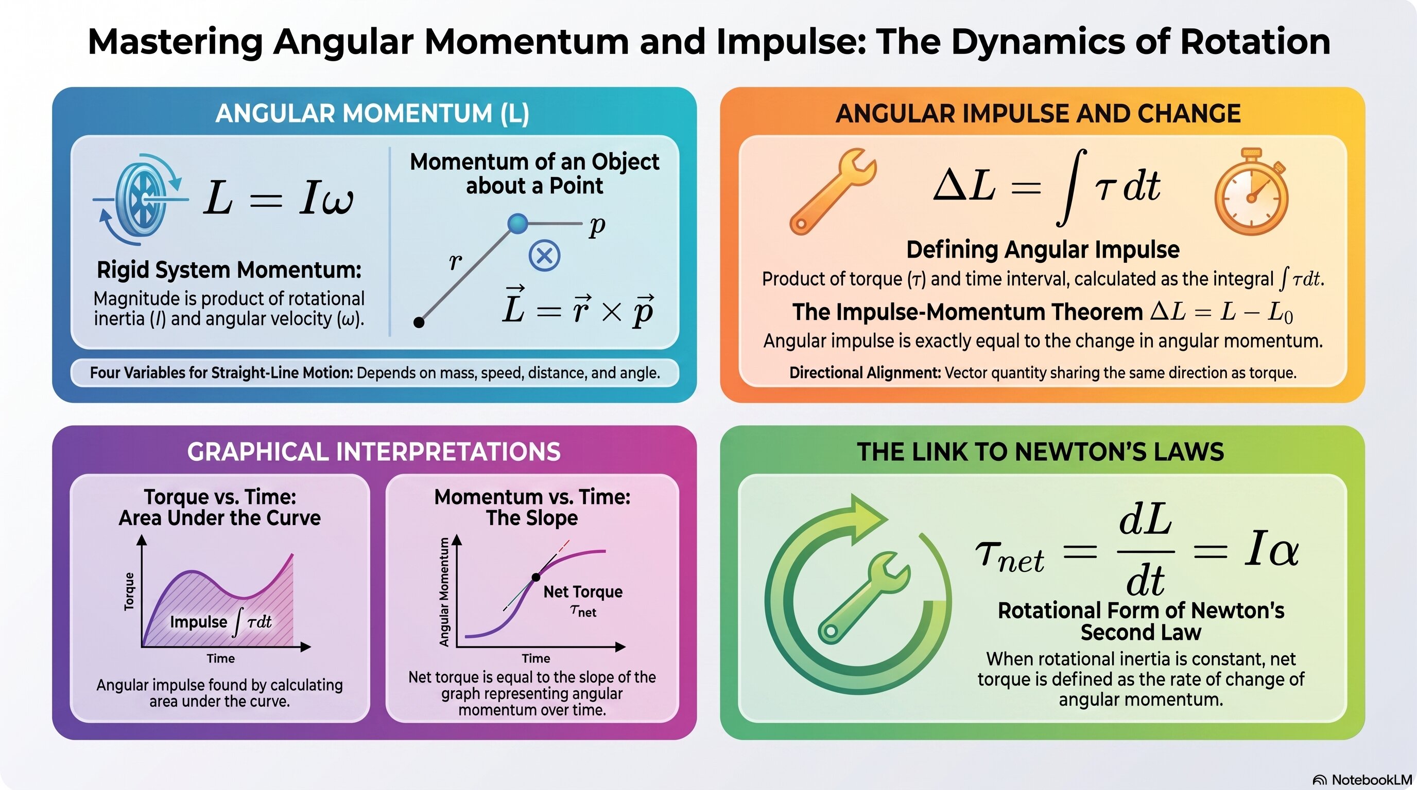 Mastering Angular Momentum and Impulse infographic