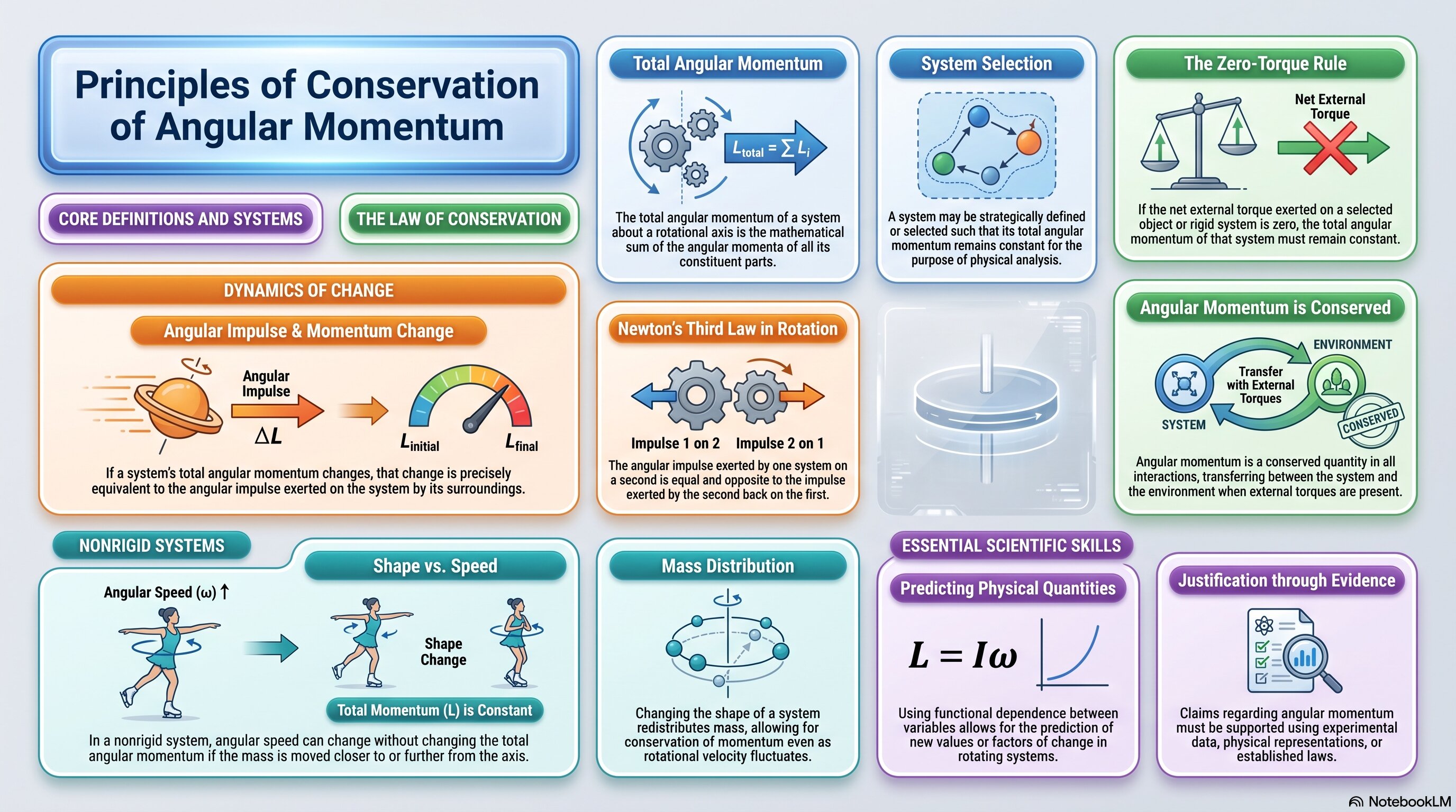 Principles of Conservation of Angular Momentum infographic
