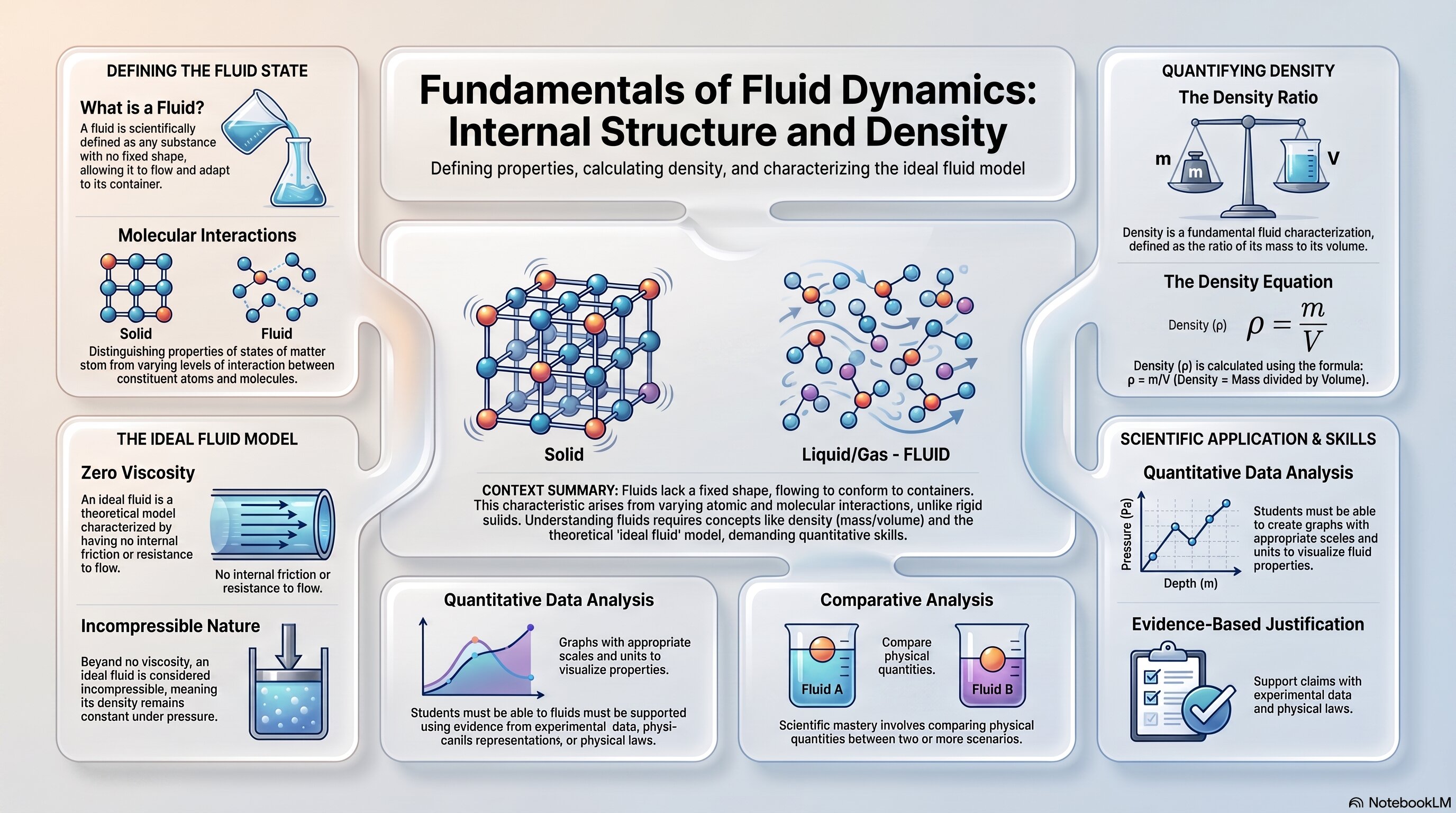 Fundamentals of Fluid Dynamics: Internal Structure and Density infographic